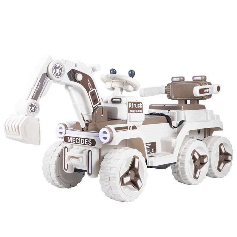 Electric Ride-On Excavator for Kids, with Remote Control