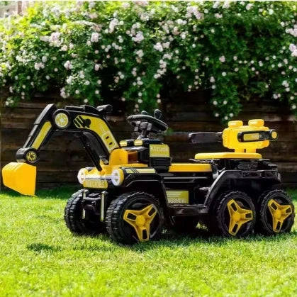 Electric Ride-On Excavator for Kids, with Remote Control